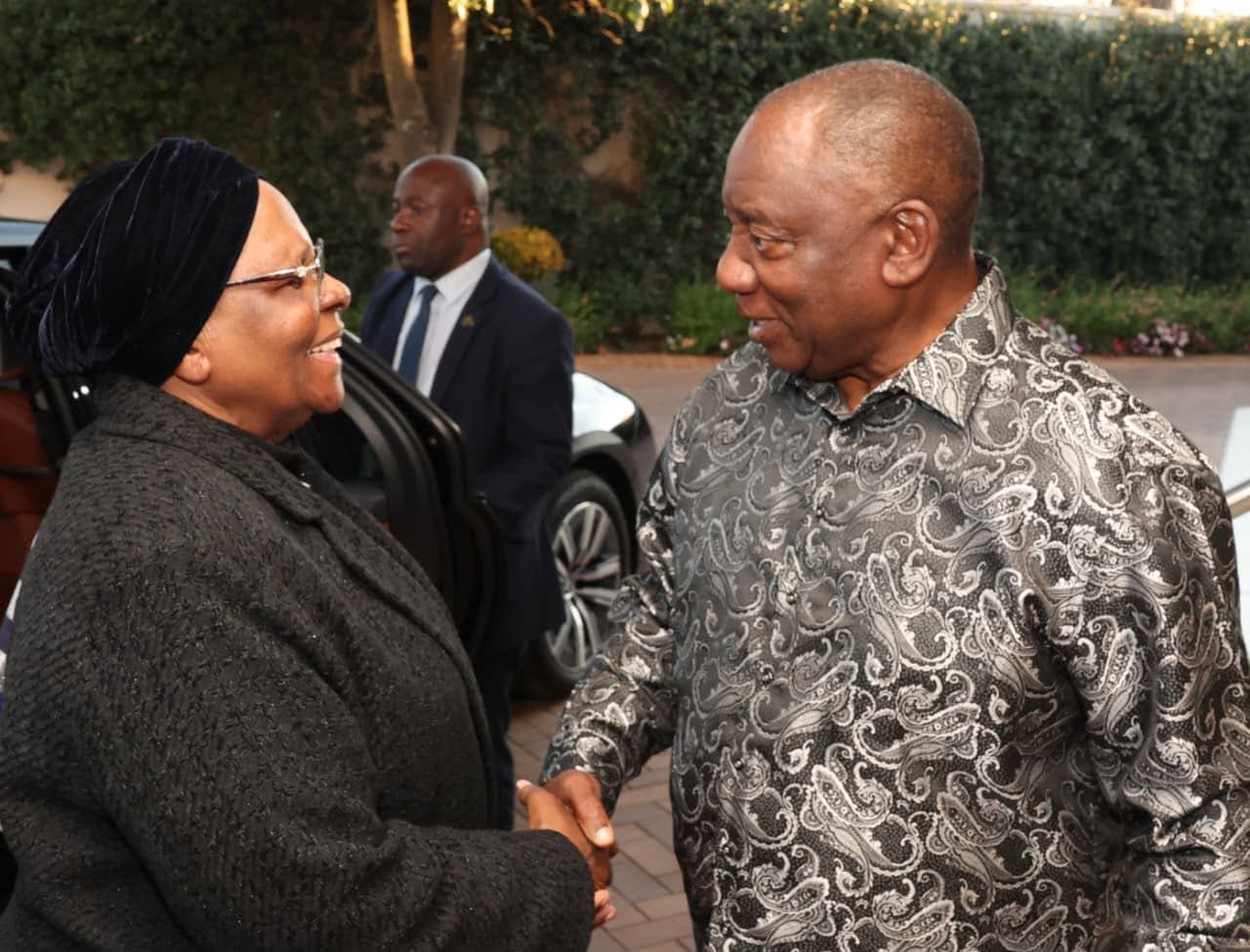 President Netumbo Nandi-Ndaitwah with South Africa’s President Cyril Ramaphosa