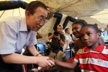 UN Secretary-General visits Haiti to see the damage left by Hurricane Matthew