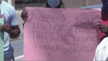 Rossing Mine workers stage demonstration in Swakopmund 