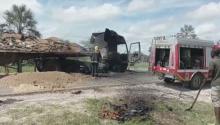 Zambian registered truck burns to ashes along Rundu-Nkurenkuru road