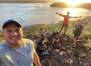 Quarantined Rugby players keep busy at Hardap Dam