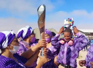 QUEEN'S BATON REACHES THE COAST