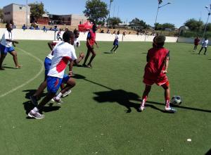 Special Olympics celebrates erection of safety fence at Football for Hope Centre 