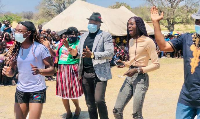 Hero's welcome for Mboma at home village 