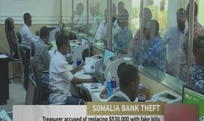 Bank teller in Somalia on the run