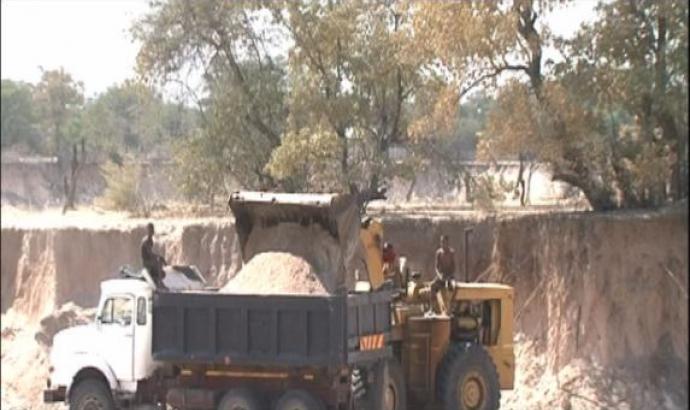 Illegal sand mining a concern in northern Namibia.