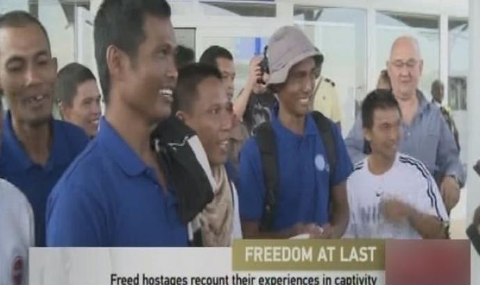 Six Asian sailors released after being held hostage by Somali pirates