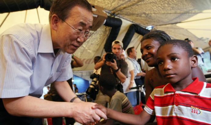 UN Secretary-General visits Haiti to see the damage left by Hurricane Matthew