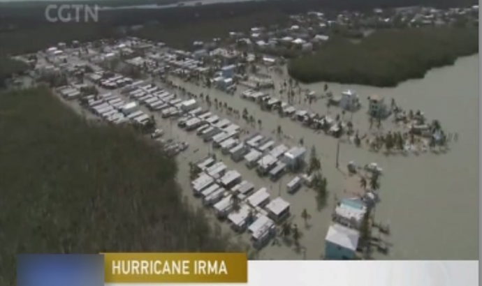 Hurricane Irma storms its way across the state of Florida