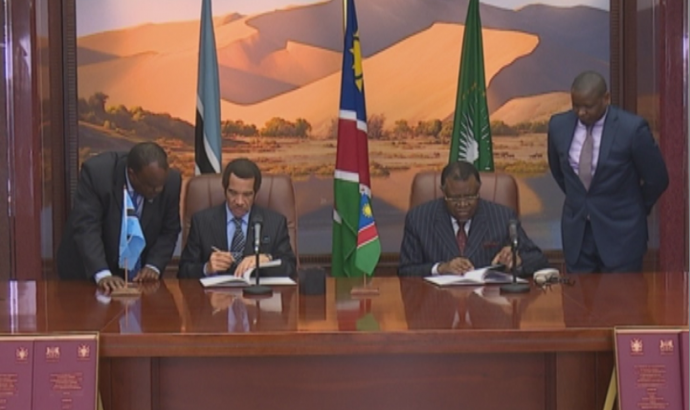 Namibia and Botswana sign border treaty