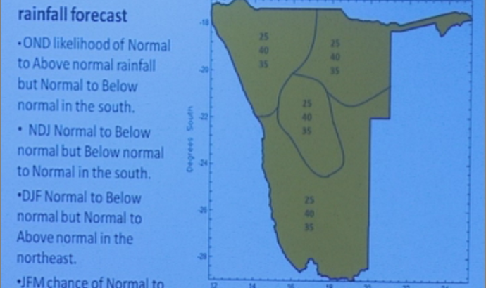 Namibia to receive normal to slightly above-normal rainfall 