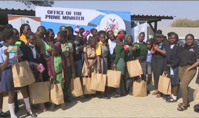 190 girls in Windhoek's Tobias Hainyeko smile for dignity packs